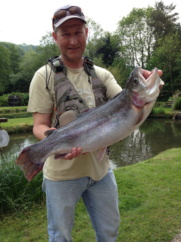 Andy Facey with 12lb 8oz Blakewell Rainbow