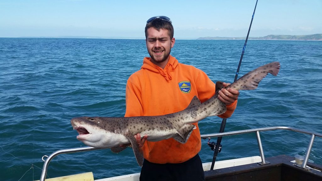 Thomas Atkinson with a fine bull huss of 13lb 2oz