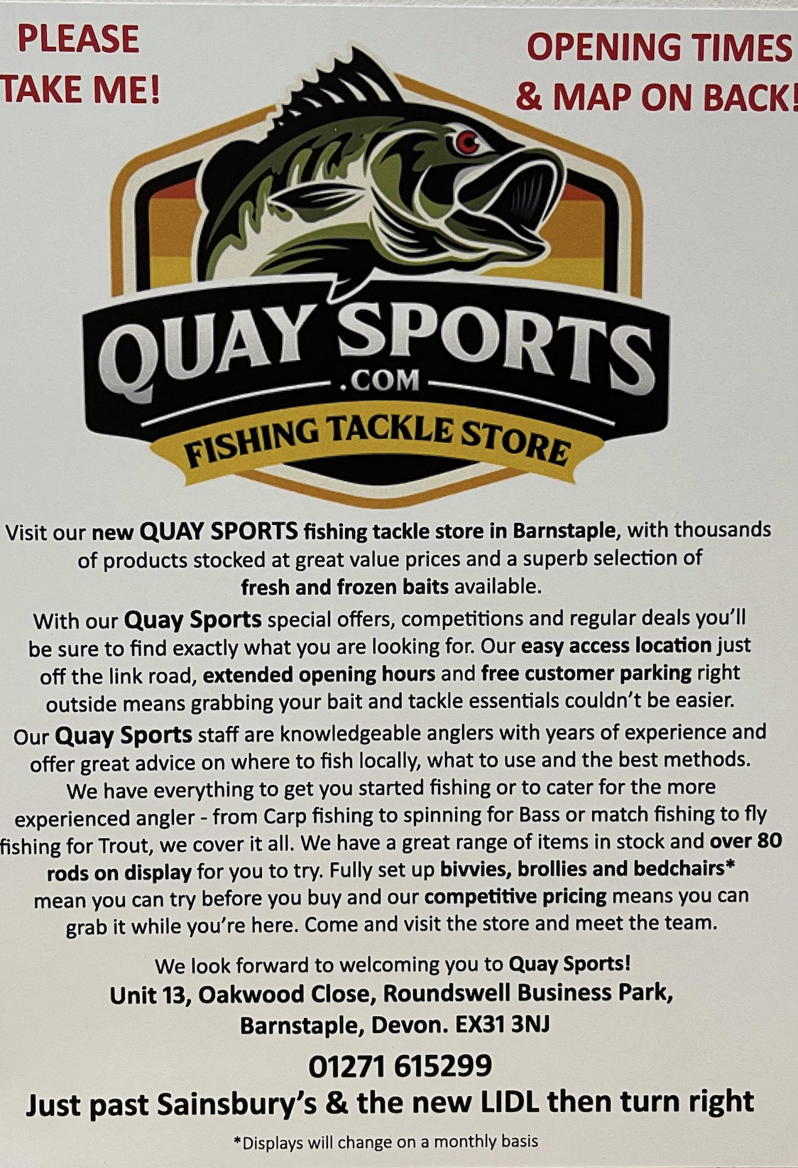 New Fishing Tackle Store for Barnstaple - Quay Sports - North