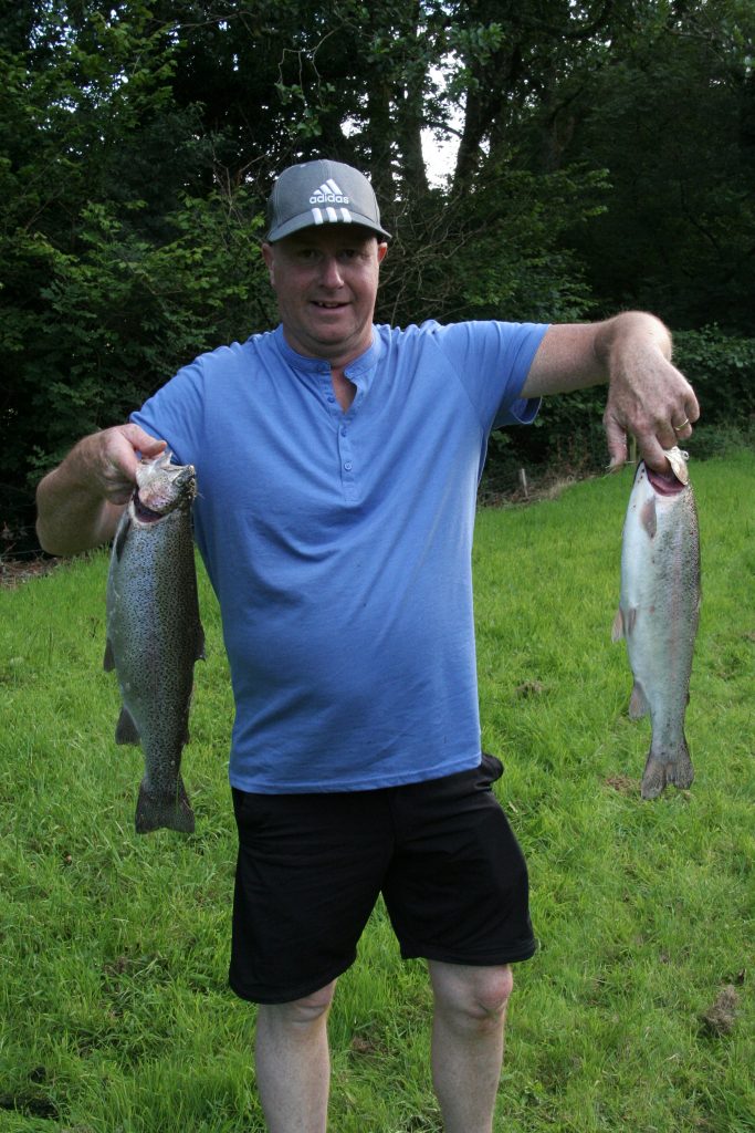 Darren Drew with a brace of rainbows