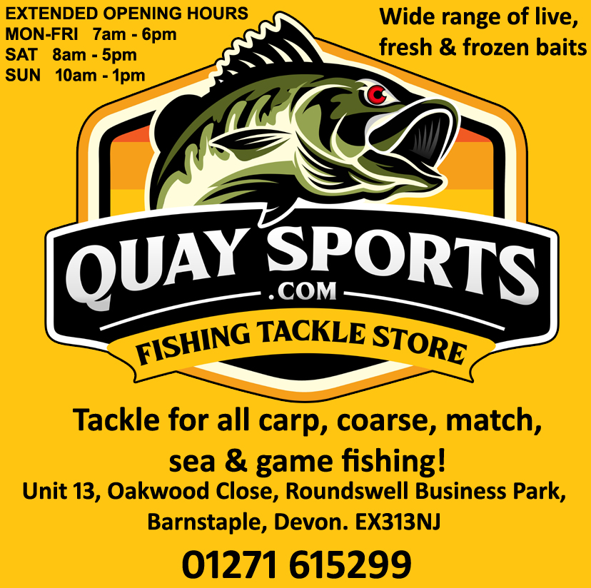 Quay Sports fishing Tackle & bait Store have purchased North Devon Tackle.  - North Devon & Exmoor Angling News - The latest up to date information