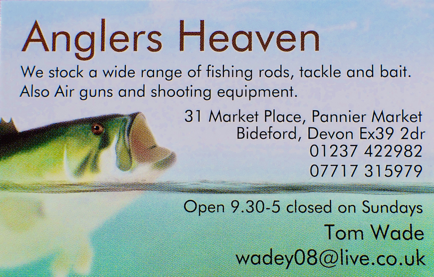 Tackle Shops Archives - North Devon & Exmoor Angling News - The latest up  to date information